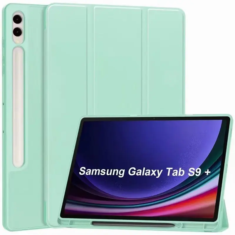Чехол для планшета 12,4 дюймов для Samsung Galaxy Tab S9 Plus X810/816/818 тонкий Pu кожаный чехол для Samsung S7 чехлы