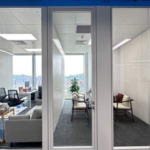 Moderne Schalldichte Glas-Trennwand mit Aluminiumlegierungsrahmen Anpassbares Bewegliches Design für Heim und Büro & Gewerbliche Nutzung - Product Image 6