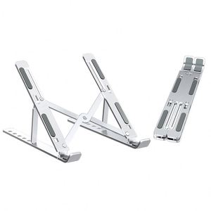 X604-1 Cheap Aluminum Ergonomic Vertical Foldable Laptop <b>Stand</b> for Tablet <b>PC</b> 11-17inch Laptops Adjustable Height 6 Speeds - Product Image 1