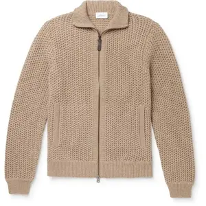 Pull personnalisé de haute qualité Cardigan confortable en laine mérinos en cachemire avec fermeture éclair