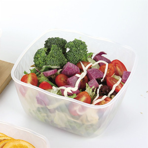 3 Piece Set Pp Plastic Food <b>Storage</b> <b>Containers</b> Rectangle Clip On Lid Microwaveable <b>For</b> <b>Kitchen</b> Refrigerator - Product Image 3