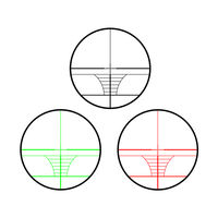 Lunette de visée multifonction FOCUHUNTER 3-en-1 avec optique combinée 3-9x32EG, double illumination rouge et verte, 4 réticules et viseur laser rouge