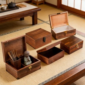 Boîtes de Rangement <span class=keywords><strong>en</strong></span> <span class=keywords><strong>Bois</strong></span> Massif Marron Foncé <span class=keywords><strong>Sur</strong></span> <span class=keywords><strong>Mesure</strong></span> et Boîtes <span class=keywords><strong>en</strong></span> <span class=keywords><strong>Bois</strong></span> Charnières Différents Styles, Coffrets Emballés <span class=keywords><strong>en</strong></span> <span class=keywords><strong>Bois</strong></span> - Product Image 6