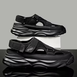 Sandalias Deportivas de Punta Cerrada para Hombre con Empeine de Tela y Suela Gruesa para Exteriores y Caminar, Zapatos de Verano para Conducir - Product Image 6