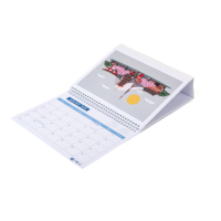 Calendrier de bureau personnalisé avec image artistique, reliure spirale, décoratif, impression photo sur mesure, planificateur de bureau