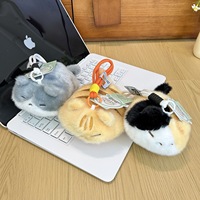 Gantungan Kunci Boneka Kucing Beraroma Lucu, Liontin Tas Kucing Isi Dakron Lembut 4 Inci, Hadiah Boneka Plush Ramah Anak dan Bayi