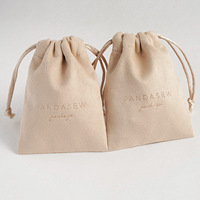 Pochette en velours personnalisée avec logo imprimé pour cadeau de mariage, emballage de luxe pour parfum et bijoux, sac en velours