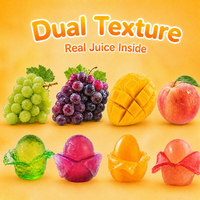 Bonbons gélifiés pelables saveur mangue, forme cube, double texture, vente en gros en vrac, fabrication directe usine, OEM ODM, marque privée personnalisée