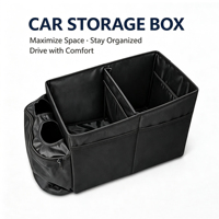 Organisateur de coffre de voiture avec porte-gobelets, grande capacité, sac de rangement arrière, organisateur de siège de voiture en tissu Oxford, sac de rangement pour voiture