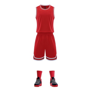 100% poliester cepat kering kaus basket polos Set Jersey basket kustom kaus basket - Product Image 5