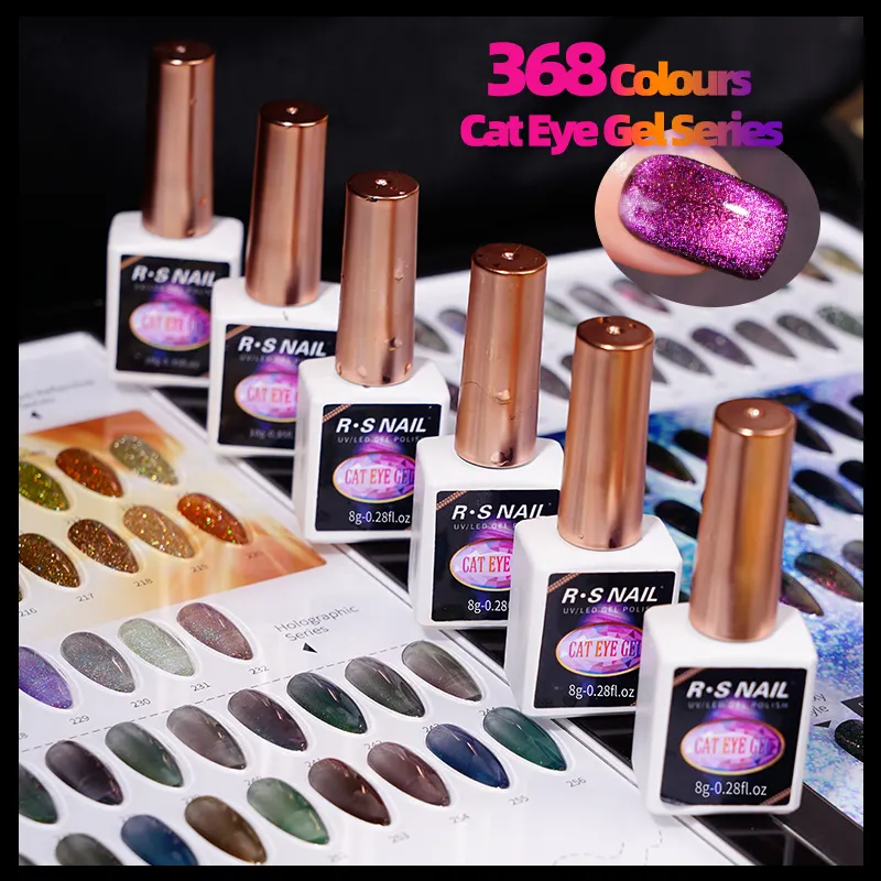 R S เล็บเจล UV Gel Hema ฟรี 368 สี Cat Eye Gel เล็บ