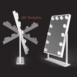 Espejo de maquillaje con atenuador de escenario, pantalla táctil inteligente, bombillas LED, espejo iluminado - Product Image 3