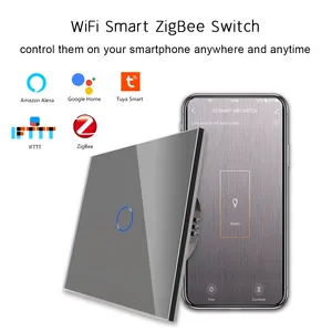 Interruttore Luce Touch EU UK 1 Gang 2 Gang Compatibile con Google Home Alexa per Controllo 10A, Interruttori <span class=keywords><strong>Smart</strong></span> WiFi Wireless o Non-<span class=keywords><strong>Smart</strong></span> - Product Image 2