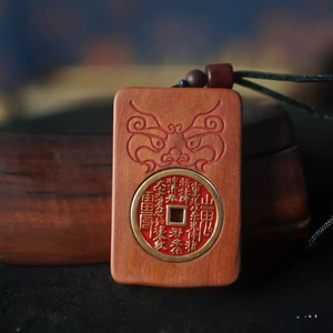 Handmade Lightning Struck Jujube <strong>Wood</strong> Plaque <strong>Inlaid</strong> Decorative Coins and Floral Patterns Wooden Craft Gift - Product Image 3