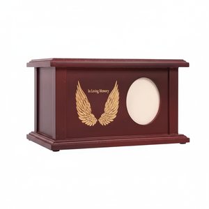 Urnas de cremación de madera de diseño único para urnas de madera para adultos Urnas funerarias Tamaño personalizado Suministros funerarios - Product Image 1