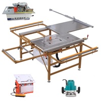 Prix usine Double lame Portable électrique levage sans poussière panneau angulaire scie à table coulissante