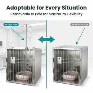 La soluzione definitiva per gli ospedali veterinari, un ambiente sicuro e molto spazioso con la nostra gabbia in acciaio inossidabile per gatti di alta qualità. - Product Image 5
