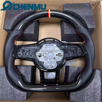 Volant en cuir et fibre de carbone personnalisé pour VW Volkswagen Golf Passat B8 R Polo MK5 6 7 MK6 7 7.5 GTI GTD GTE Golf 5 6 7