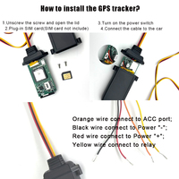 Localisateur GPS 4G LTE Mini traqueur automatique/moto avec microphone SOS détection d'acc étanche positionnement LBS/WiFi classé IP68