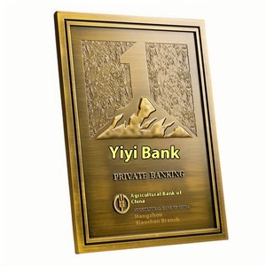 <span class=keywords><strong>Plaque</strong></span> personnalisée haut de gamme |   <span class=keywords><strong>Plaque</strong></span> de porte en <span class=keywords><strong>cuivre</strong></span> pur et en aluminium pour les trophées d'autorisation d'entreprise et d'honneur exécutif - Product Image 5