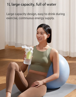 Gobelet portable de grande capacité, sans BPA, étanche, pour la salle de sport et les activités de plein air