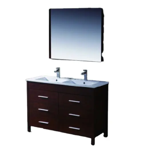 DOMO elegant solid wood cherry finishing modern bathroom vanities