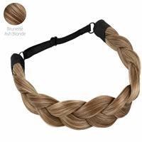 Serre-tête tressé de mariée, extension de cheveux synthétique en fibre haute température, accessoire capillaire style bohème pour femme, coiffe de mariage