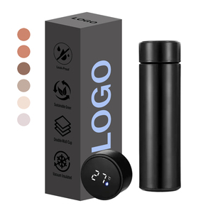 Botella de <span class=keywords><strong>Agua</strong></span> de Viaje Inteligente de Acero Inoxidable 304 de 500 ml con Pantalla de Temperatura, Aislamiento Térmico de Doble Pared - Product Image 1