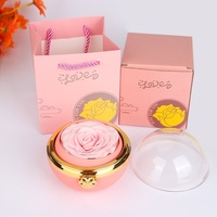 Coffret Cadeau Rotatif Haut de Gamme en Acrylique pour la Saint-Valentin, avec Rose Artificielle, Idéal pour Anniversaire et Cérémonie de Déclaration d'Amour
