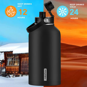 Nouveauté Bouteille d'eau à vide à double paroi isolée en acier inoxydable à large ouverture pour le camping et la salle de sport - Product Image 2