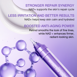RONGZE Reduce las Ojeras, Suaviza las Líneas Finas, Aumenta la Firmeza, Fórmula con Ceramidas, Péptidos, NAD+ y Retinol, Crema Contorno de Ojos Antienvejecimiento - Product Image 6
