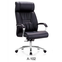 Fauteuil de bureau exécutif ergonomique en cuir véritable de luxe, pivotant, à dossier haut, minimaliste et réglable, pour la maison, le bureau et l'hôtel (vente en gros)