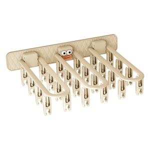 Wall Mounted Sock Underwear Baby Clothes Rack With Multi Clips No Drill Folding Durable Organizer For Home Balcony Use - Product Image 5