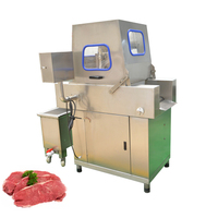 Injecteur de marinade commercial HUAGANG à 48 aiguilles, pompe à moteur automatique haute efficacité pour la cuisson des saucisses, jambons et bacon, en acier inoxydable 304