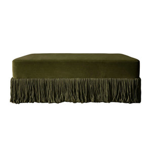 French Retro Unique Design Living Room Velvet Fringe Curved Ottoman Bench Chair Changing Shoes Luxury Bedroom <strong>Footstool</strong> for Sale - Product Image 2