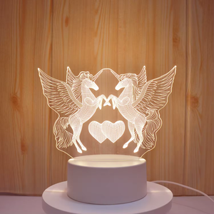 Lámpara de Ilusión Óptica 3D Te Amo, Luz Nocturna LED con Forma de Corazón, con Luces Cálidas, Táctil, USB, para Enamorados, Niños y Niñas, como el Mejor Regalo - Product Image 6