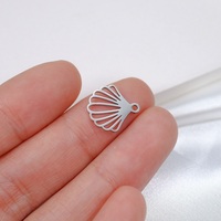 Acier inoxydable Ocean Life Shell Charms 18K Or Couleur Pendentifs Miroir Poli DIY Fabrication Collier Bijoux Fournitures En Gros