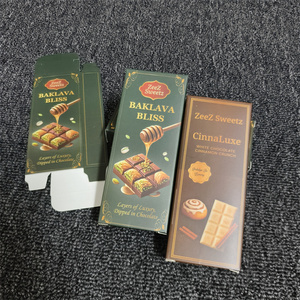 Tùy chỉnh sô cô la bao bì hộp 18pt SBS sô cô la thanh hộp nhỏ sô cô la Hộp quà tặng - Product Image 1