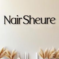 Enseigne personnalisée en acrylique miroir avec nom, plusieurs polices, décoration de bureau ou de vitrine, art mural découpé, enseigne commerciale 3D en acrylique