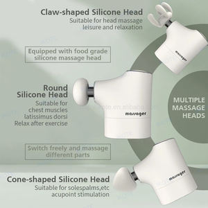 Pistola de Masaje de Bolsillo al por Mayor, Mini Masajeador de Percusión Compacto para Tejido Profundo con Múltiples Cabezales para Mujeres y Hombres, Regalo de Viaje - Product Image 4