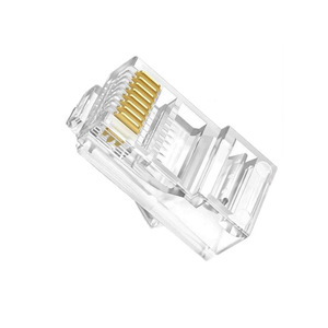 ขั้วต่อเครือข่าย Rj45 8P8C Cat5e ปลั๊กอีเธอร์เน็ตพลาสติกใส 100 ชิ้นต่อกล่อง - Product Image 2