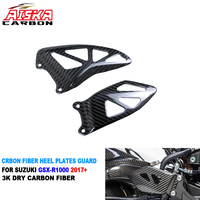 AISKA Carbono 100% Real 3K Fibra de Carbono Seca Protector de Talón para Motocicleta Suzuki GSX-R 1000 GSXR1000 2017-2026