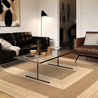 Handmade Rectangle Natural Jute Rugs Carpets Home Mats
