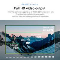 Barre vidéo de conférence 4K EPTZ avec suivi automatique IA, zoom 4X, prise de son 7m, microphone DSP intégré, NDI UVC pour salles de réunion