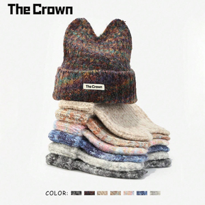 Gorros de Punto de Felpa con Orejas de Gato, Teñidos a Mano, de Alta Calidad, Personalizados al por Mayor, Cálidos para Invierno, Multicolores, Unisex - Product Image 3