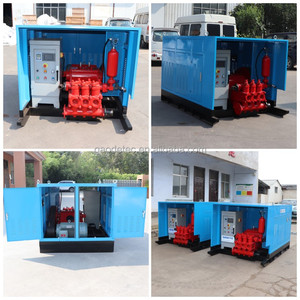 440L/min 50bar ngang Ba xi lanh qua lại hành động đơn Piston vữa bơm cho khai thác mỏ địa chất khoan đường sắt - Product Image 2