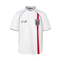 EME Three Lions 2002 Vintage Digital-Print Fußballtrikot mit Buchstabenmuster, atmungsaktives, schnelltrocknendes Fan-Kurzarm-T-Shirt