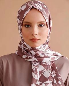 MOTIVE FORCE 2023 Vente en gros Nouveaux foulards islamiques en mousseline de soie à imprimé feuilles de Malaisie, Turquie, Dubaï, Hijab musulman pour femme Hijab musulman Musl - Product Image 2