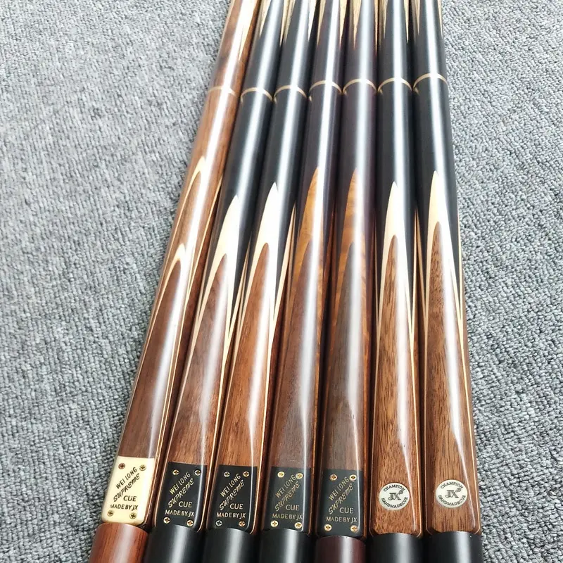 Xmlivet สนุ๊กเกอร์ Ebony สี่ด้าน Inlay Cues 9-10มม.คุณภาพสูงสระว่ายน้ำ Cue Sticks 15ซม.Mini Extension สามารถปรับแต่งจีน