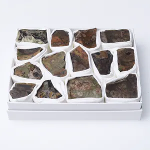 natural crystal raw stone polar jade healing rough quartz stone with box
